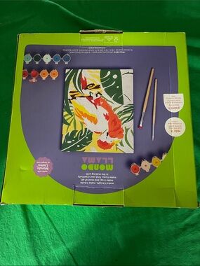 Mondo Llama Bird Paint-By-Number Kit - Green/Orange/Red two boxes